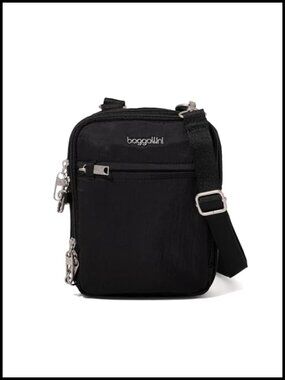 Anti-Theft Mini Crossbody Bag RFID Locking Zippers Cut-Resistant Strap Travel